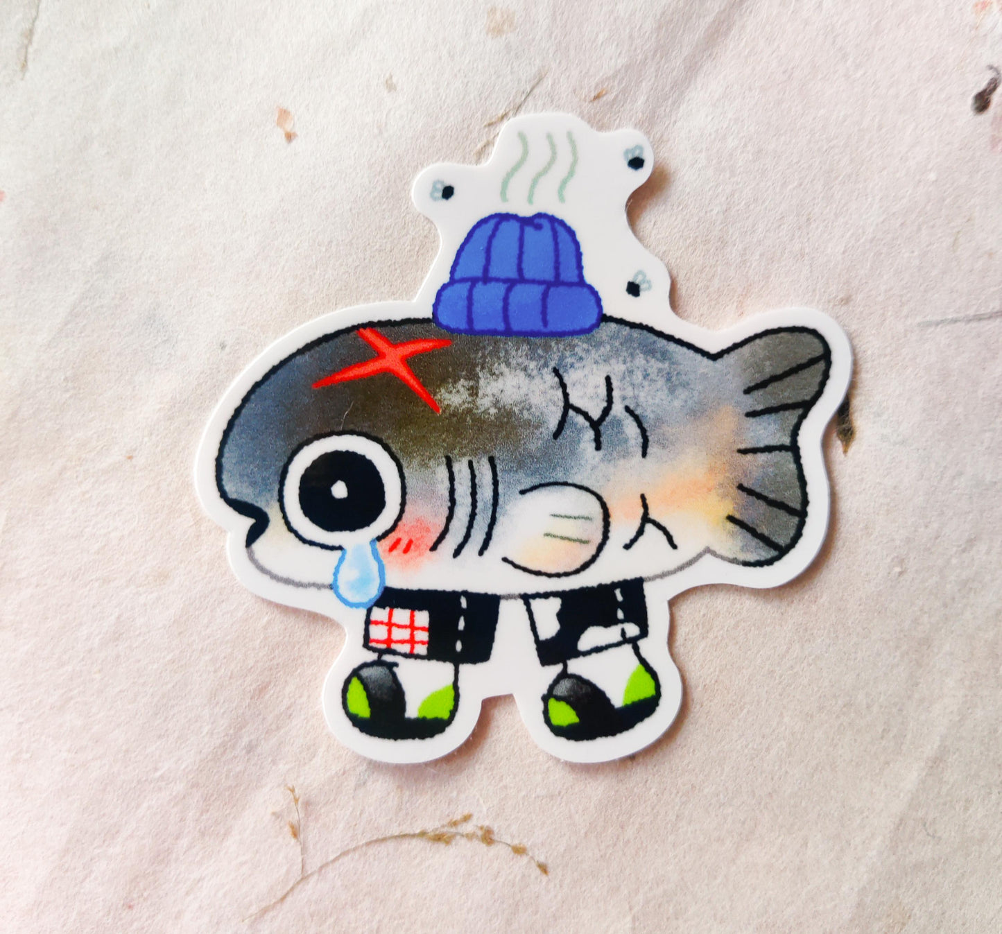 Cute Die-Cut Stinky Fish Sticker