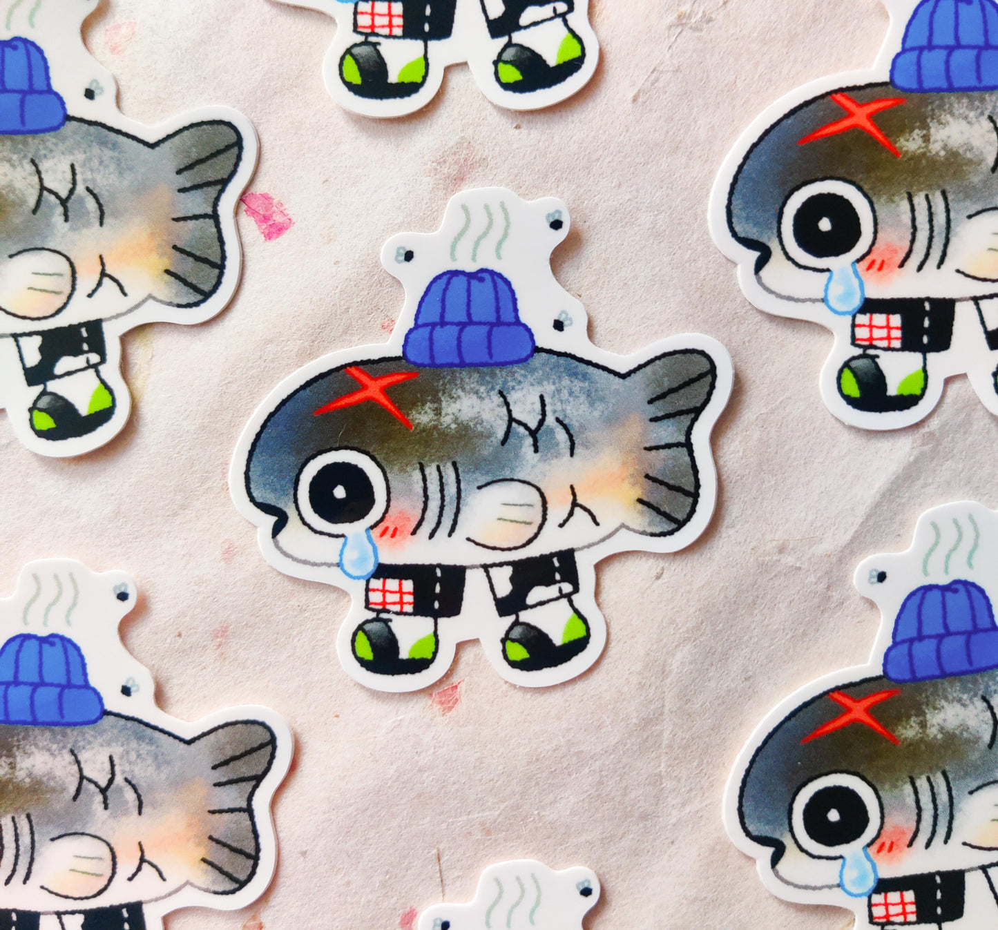 Cute Die-Cut Stinky Fish Sticker
