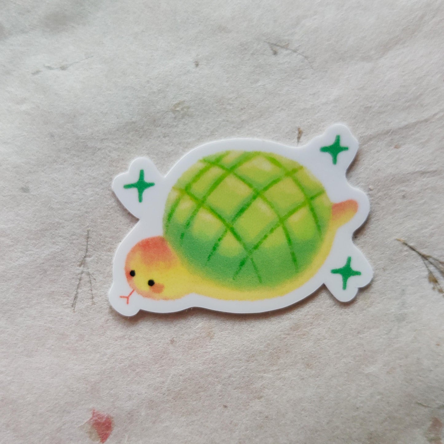 Cute Green Melon Snake Bun Sticker