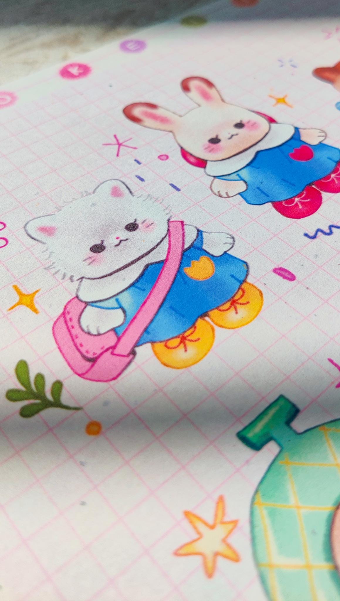 Kawaii Calico Critter Print