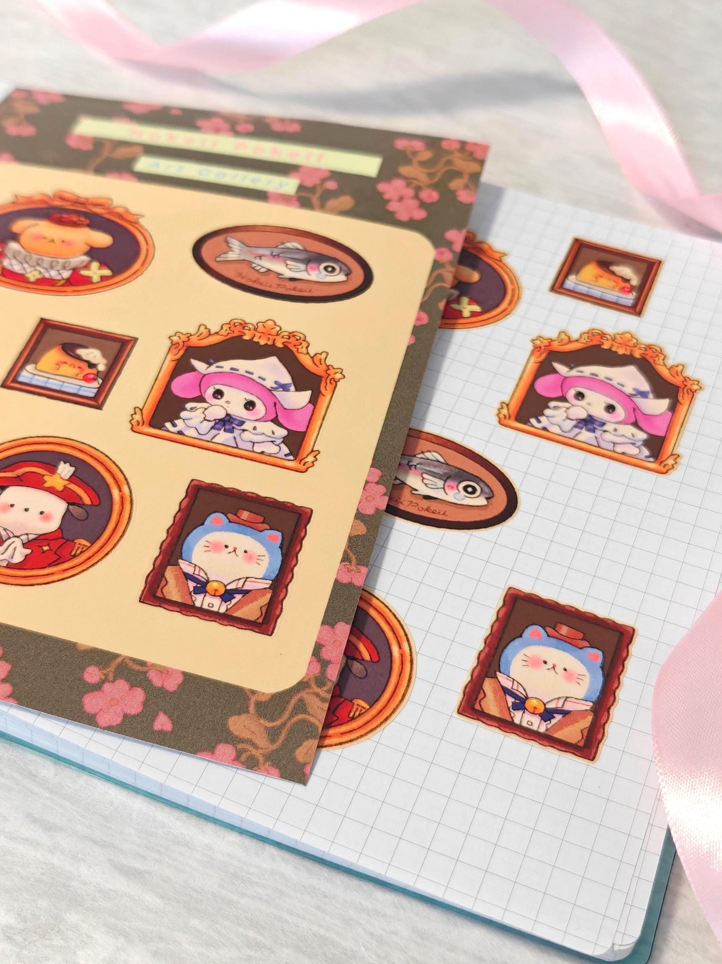 Super Cute Art Gallery Sticker Sheet - Sanrio Friends