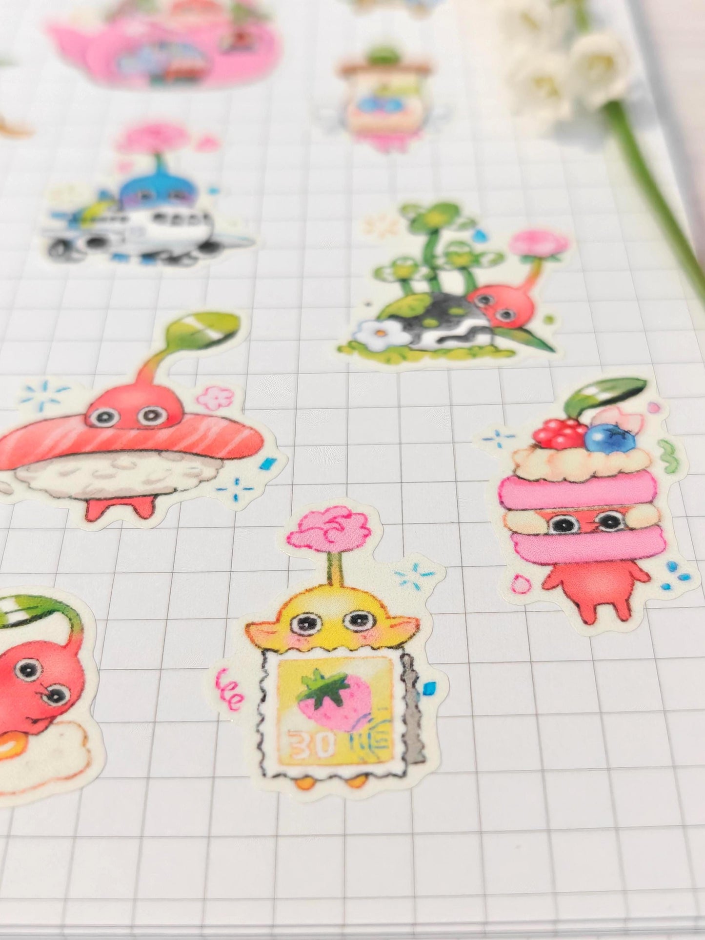 Super Cute Sticker Sheet - Pikmin Bloom