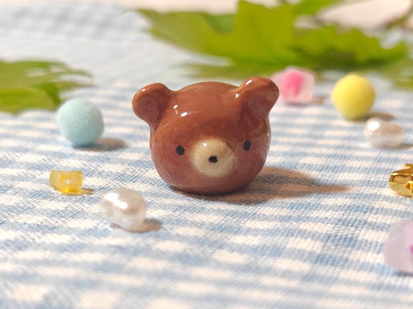 Cute Ceramic Bear Trinket
