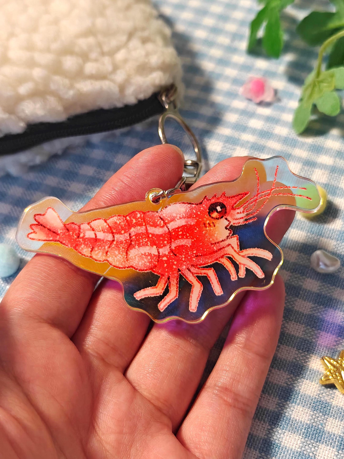 Cute Acrylic Keychain - Shrimp