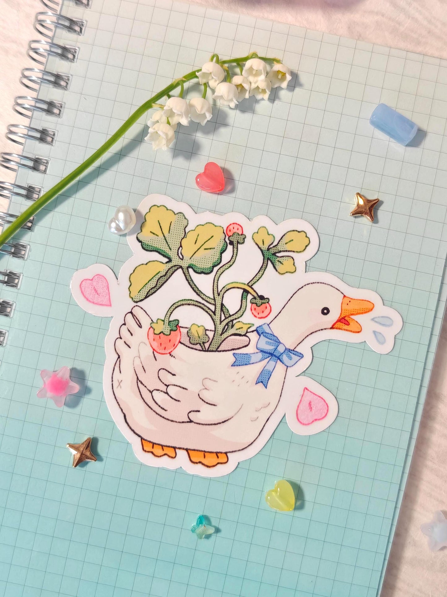 Cute Goose Berry Sticker