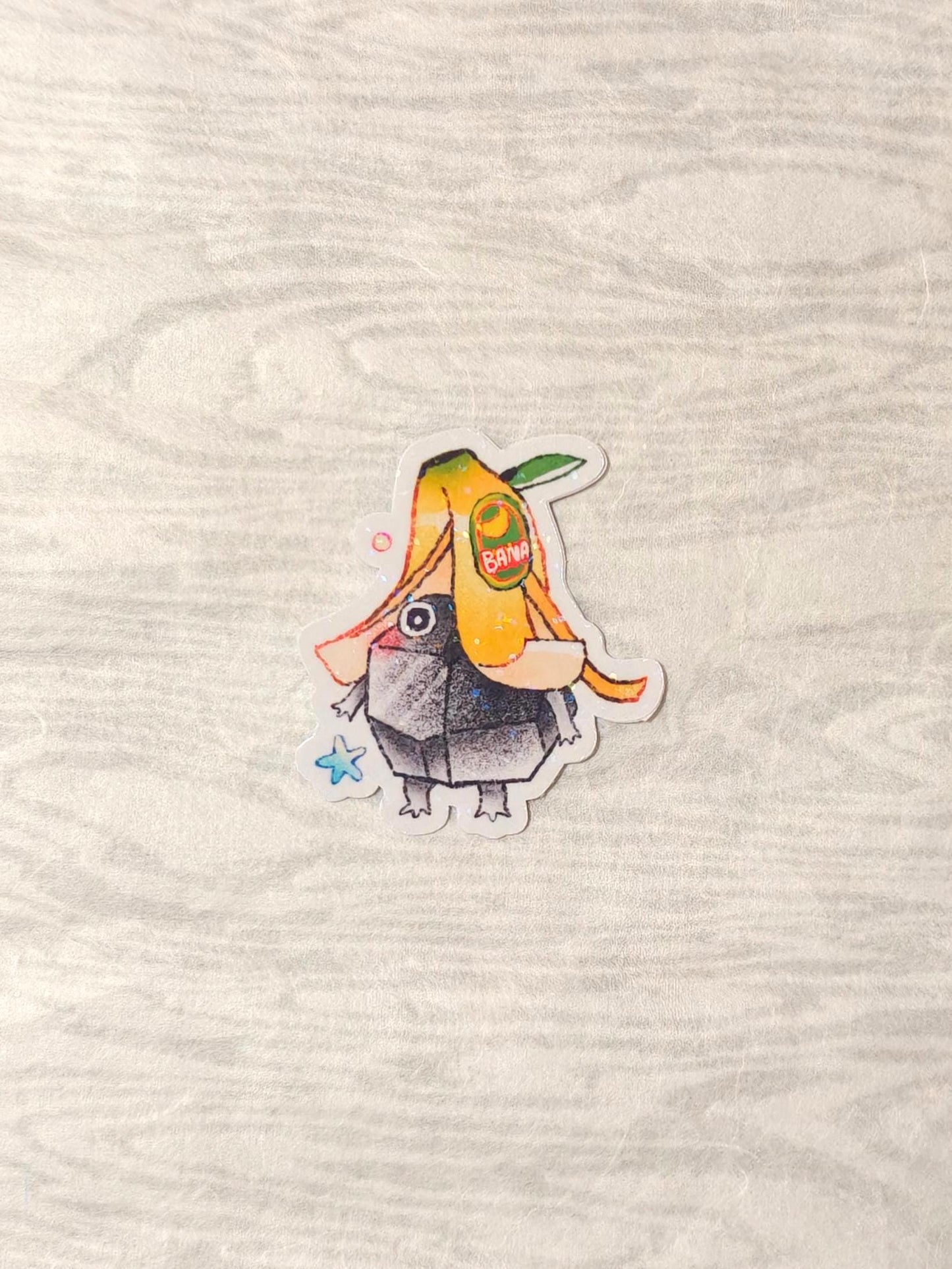 Cute Pikmin Holographic Sticker ~ Banana Rock Pikmin