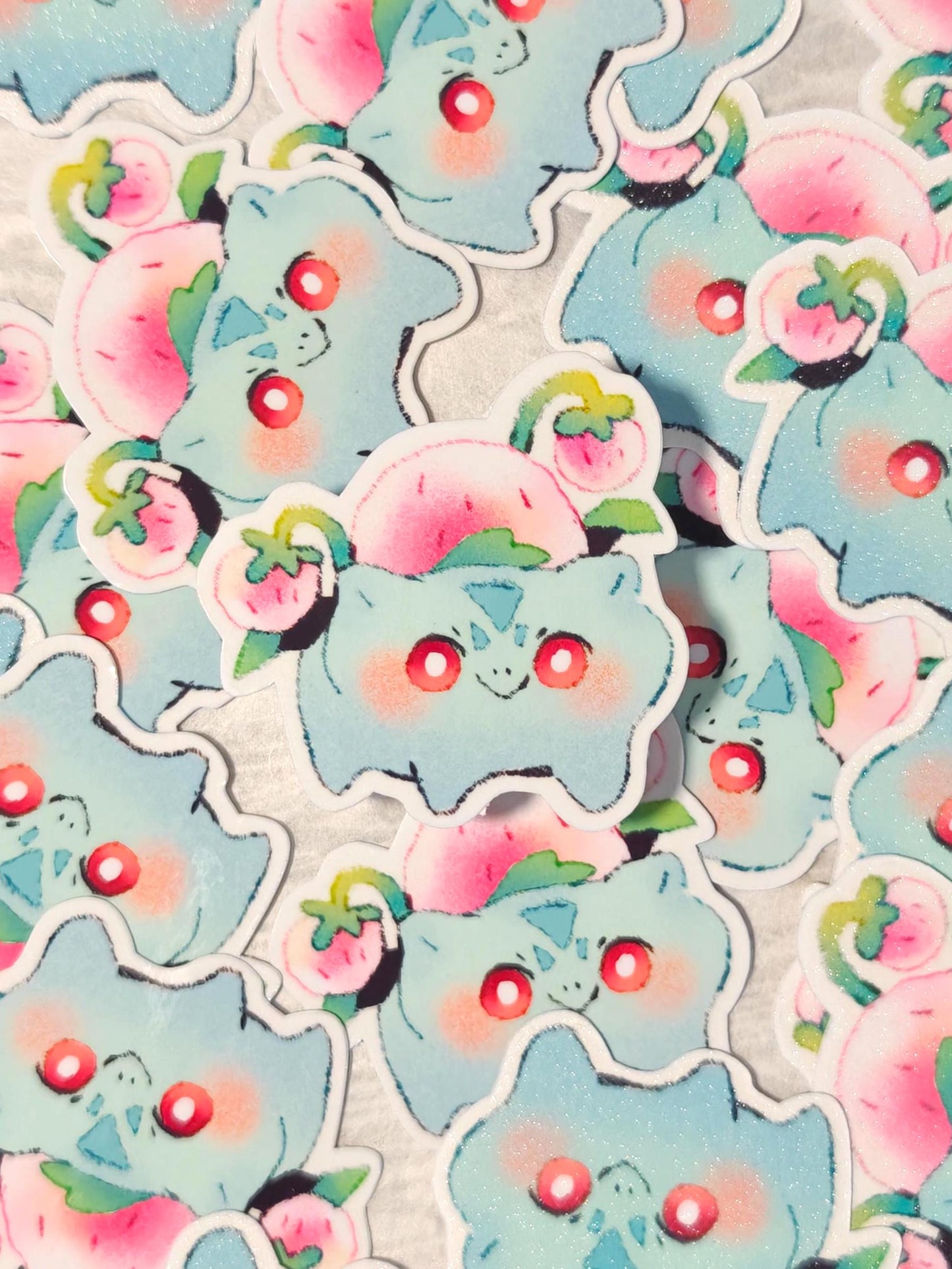 Cute Pokémon Sticker ~ Bulbasaur Strawberry