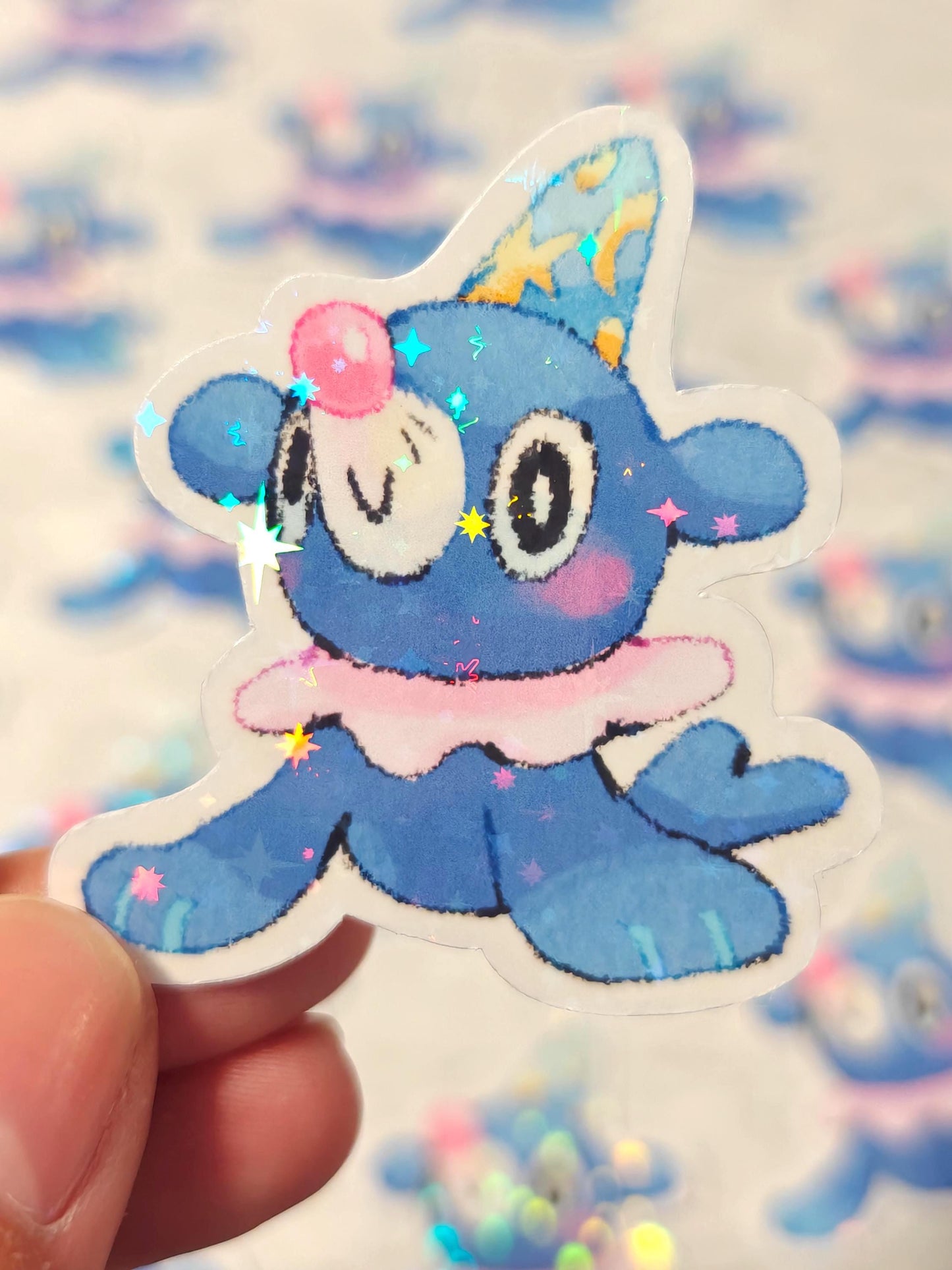 Cute Holographic Pokémon Sticker ~ Popplio