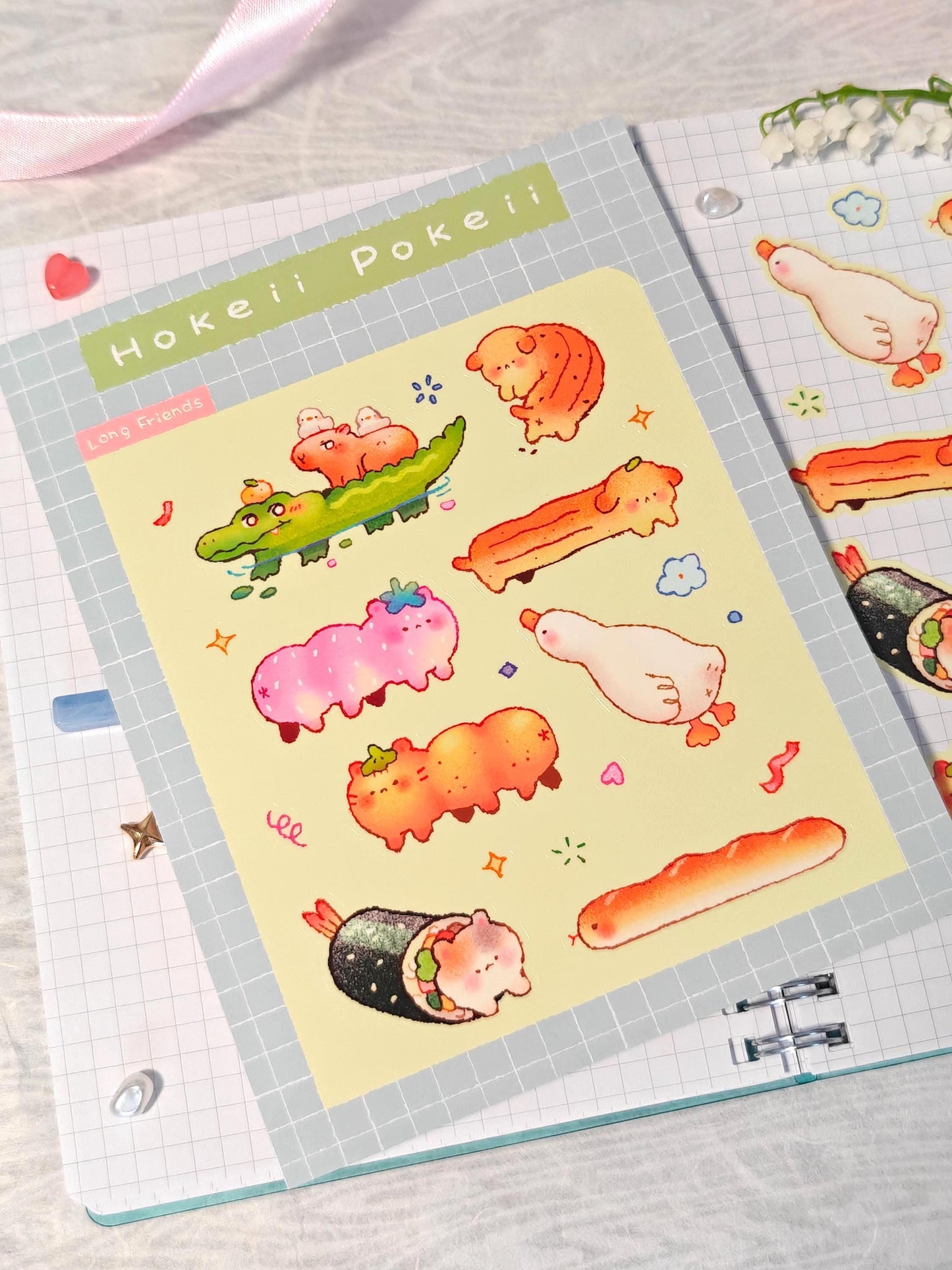 Super Cute Sticker Sheet - Long Friends