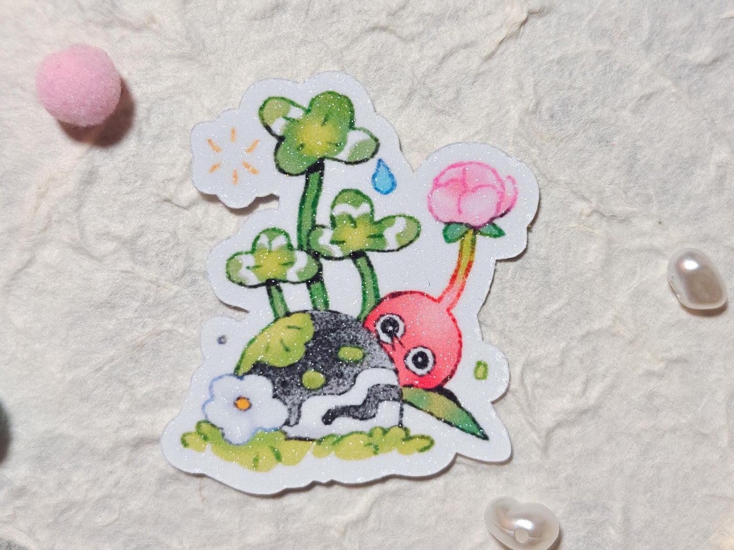 Woodland Pikmin Sticker Set: Frosted Vinyl Die-Cut