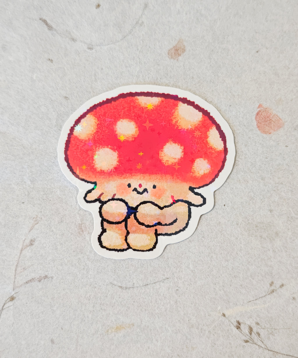 Holographic Fungi Vinyl Sticker