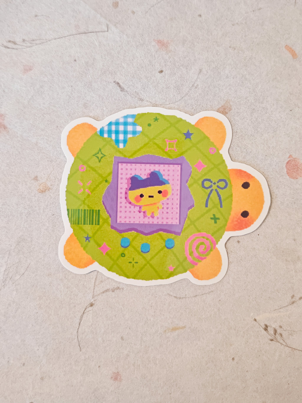 Glossy Mamatchi Melon Tamagotchi Vinyl Sticker