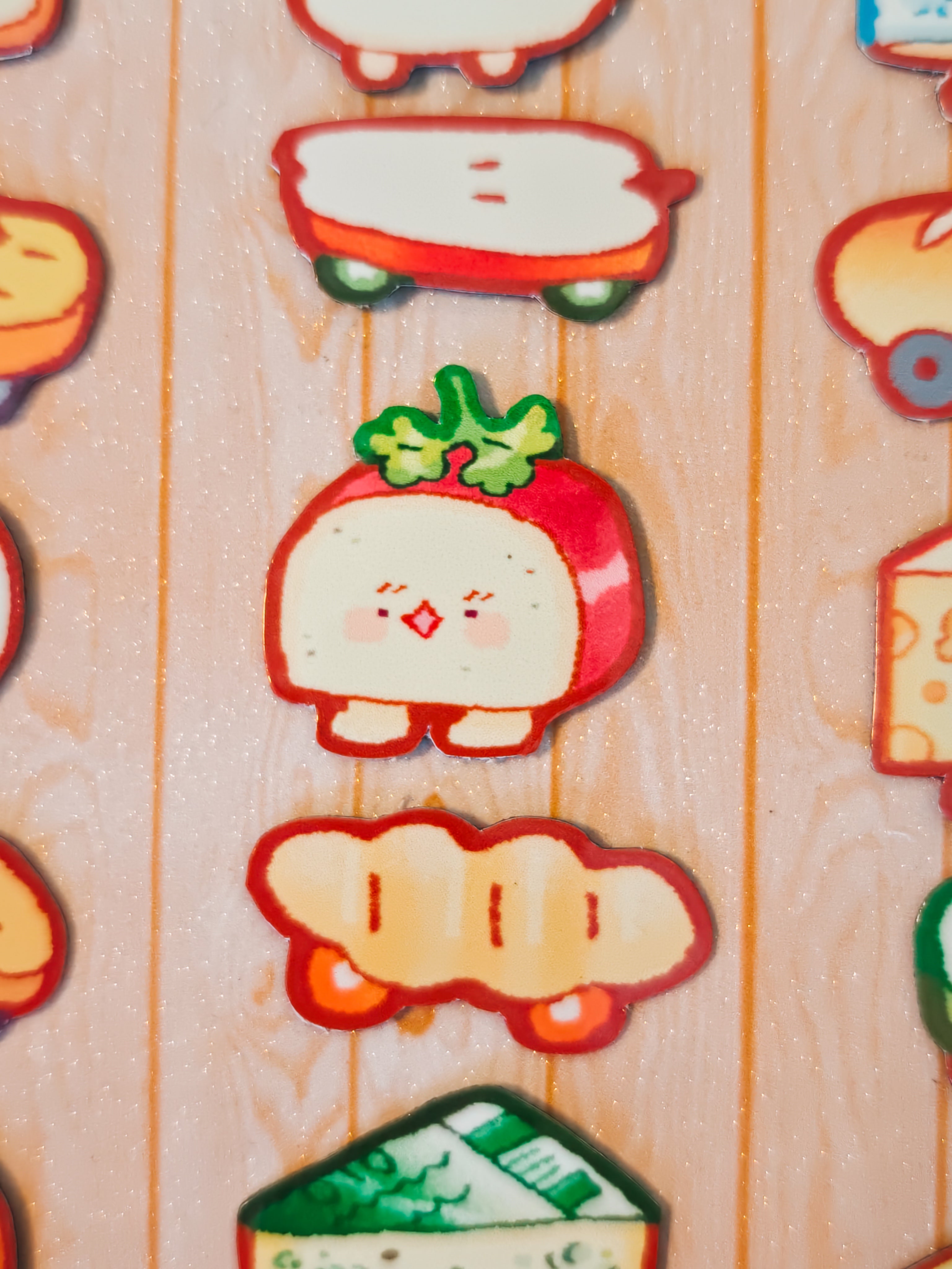 Glossy Cheese Charcuterie Magnetic Board