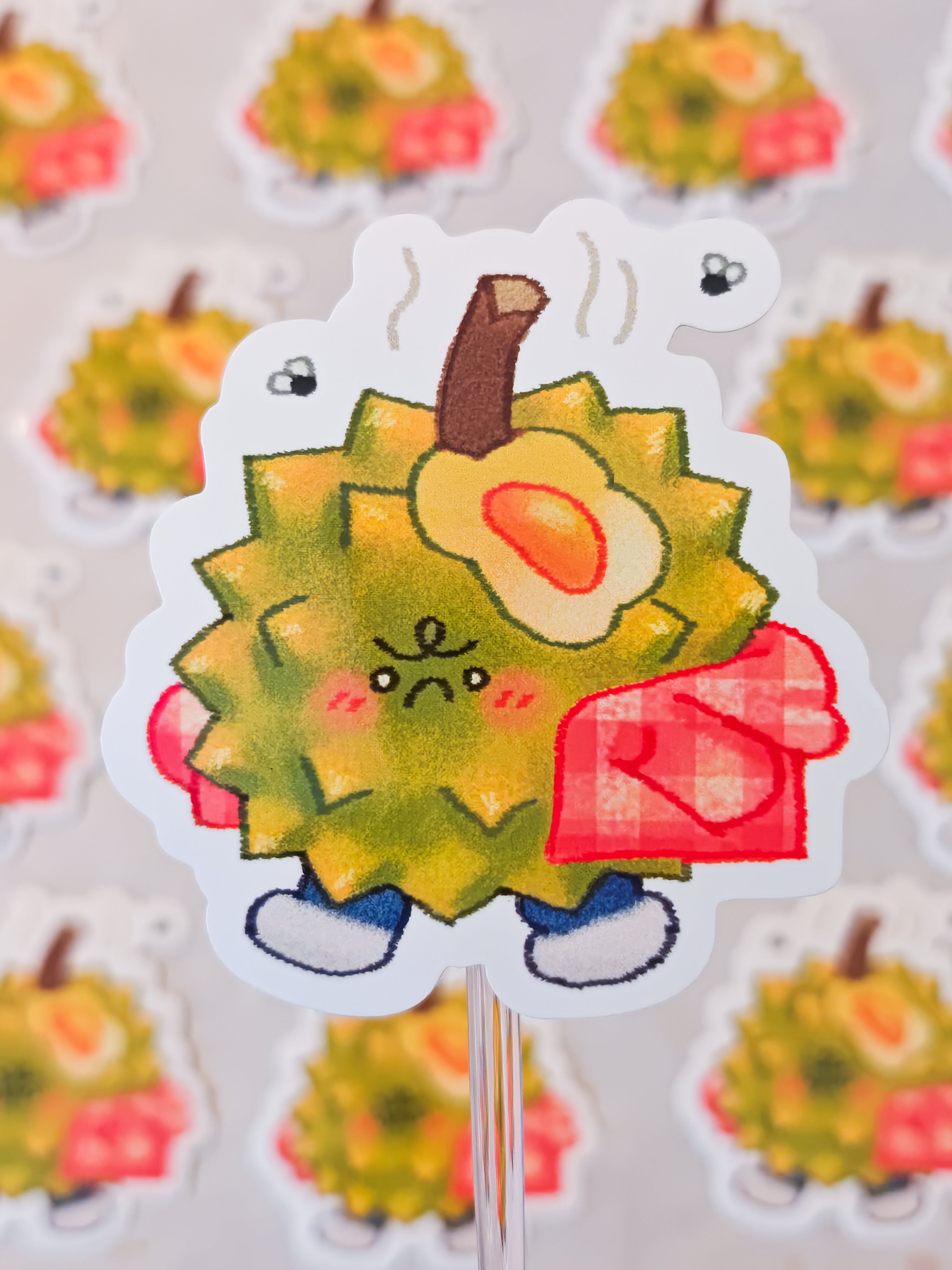 Glossy Stinky Durian Vinyl Sticker
