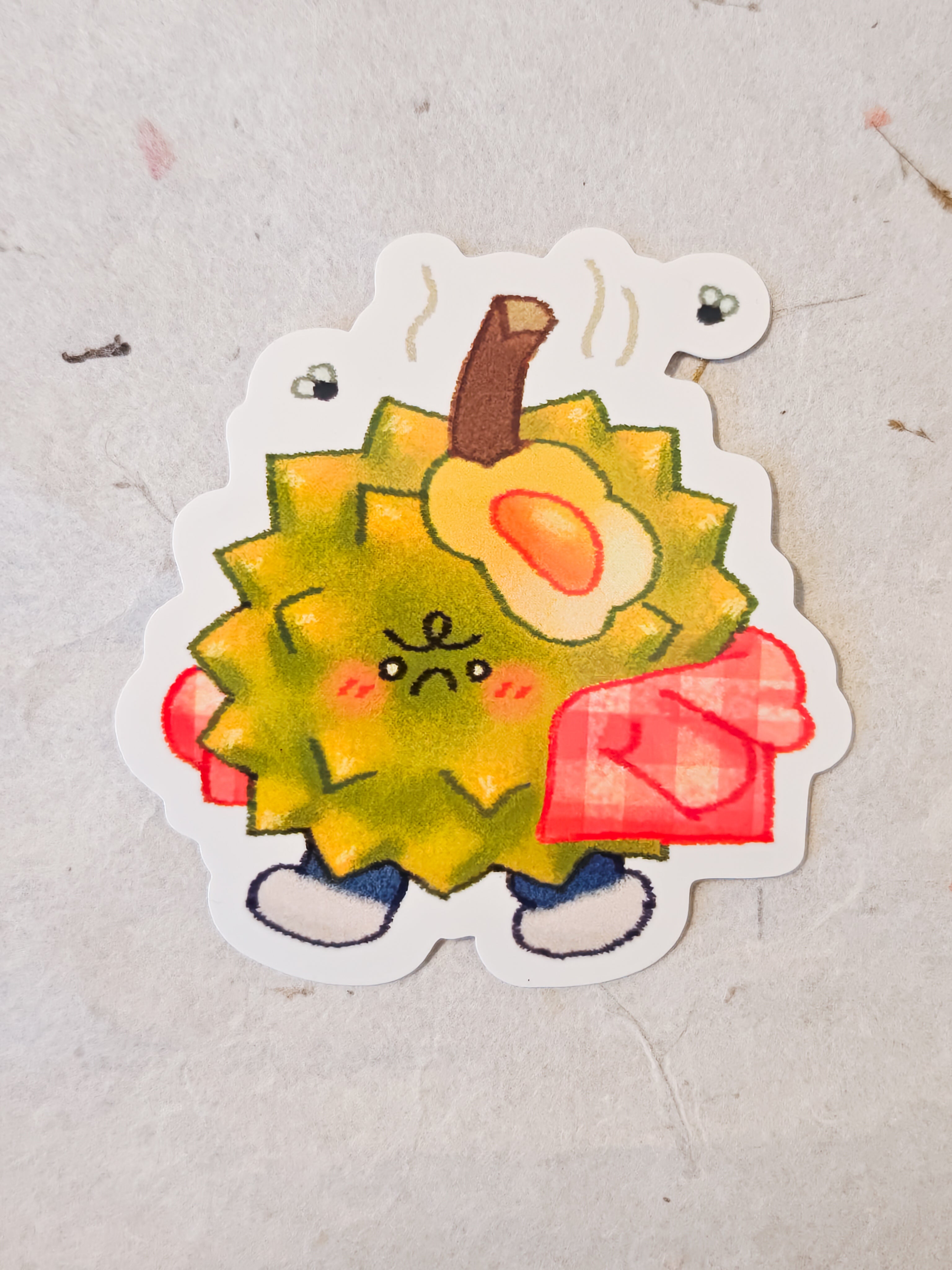 Glossy Stinky Durian Vinyl Sticker