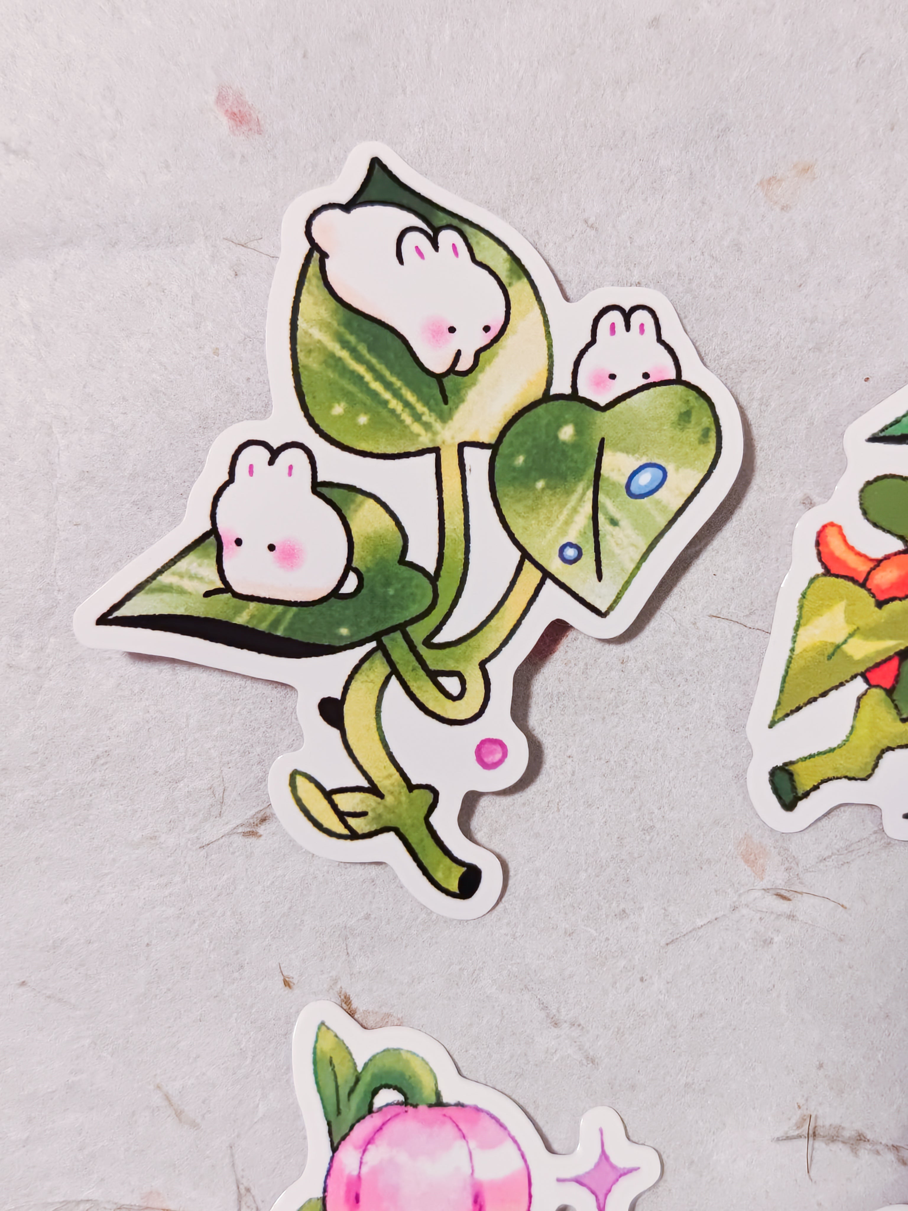 Garden Bunnies Vinyl Die-Cut Sticker Pack