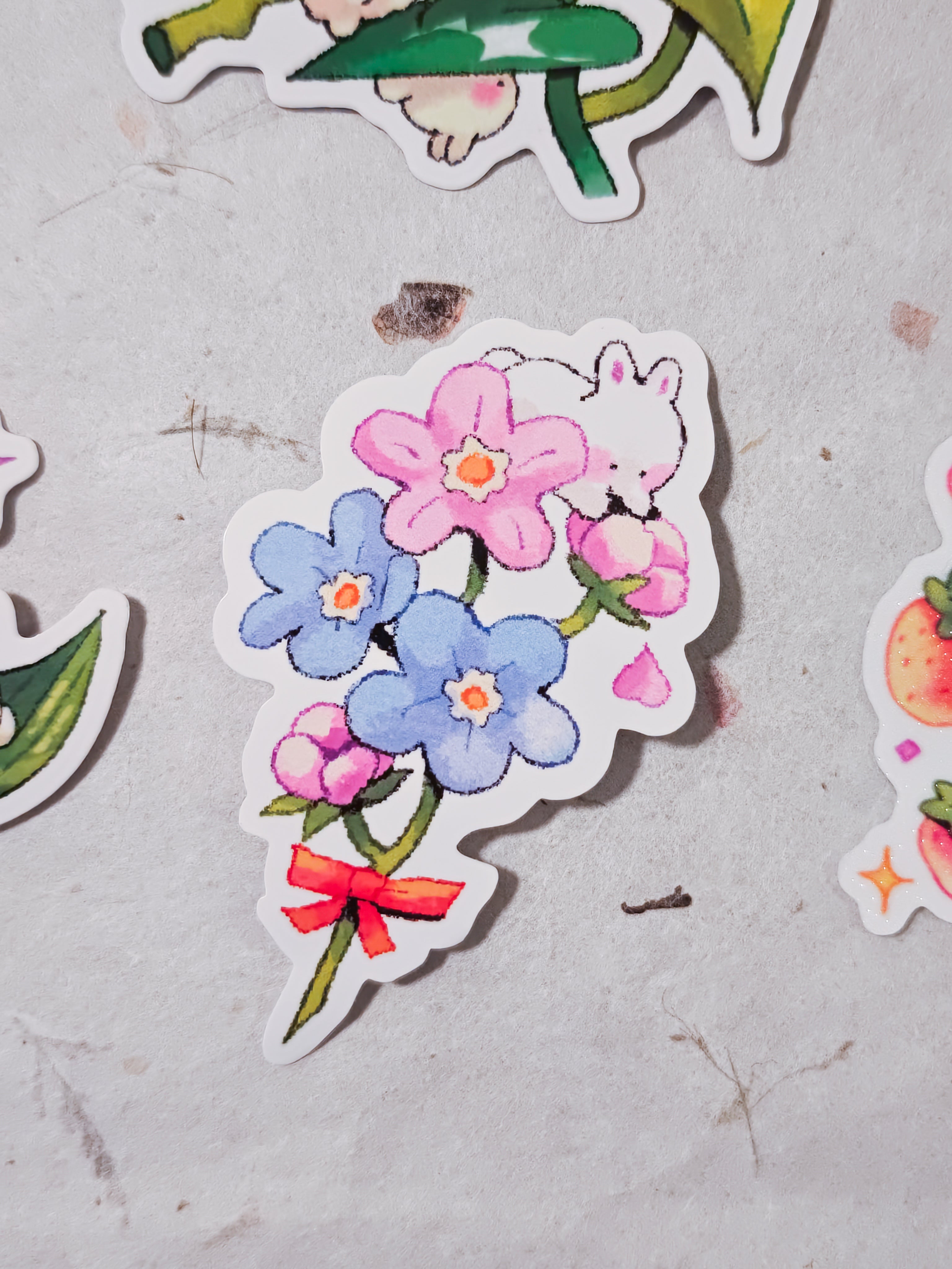 Garden Bunnies Vinyl Die-Cut Sticker Pack