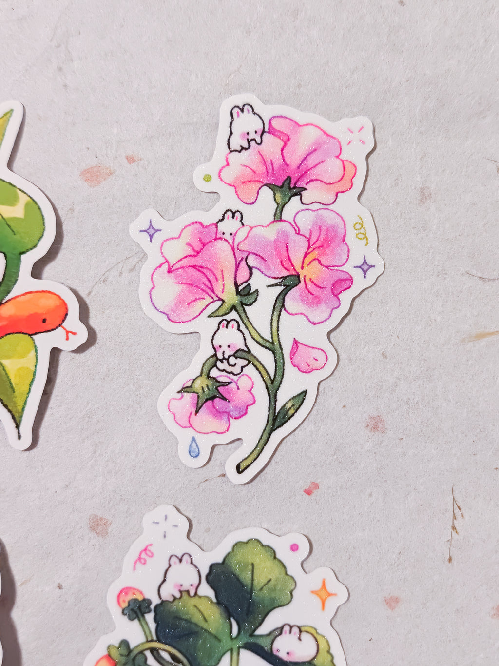 Garden Bunnies Vinyl Die-Cut Sticker Pack