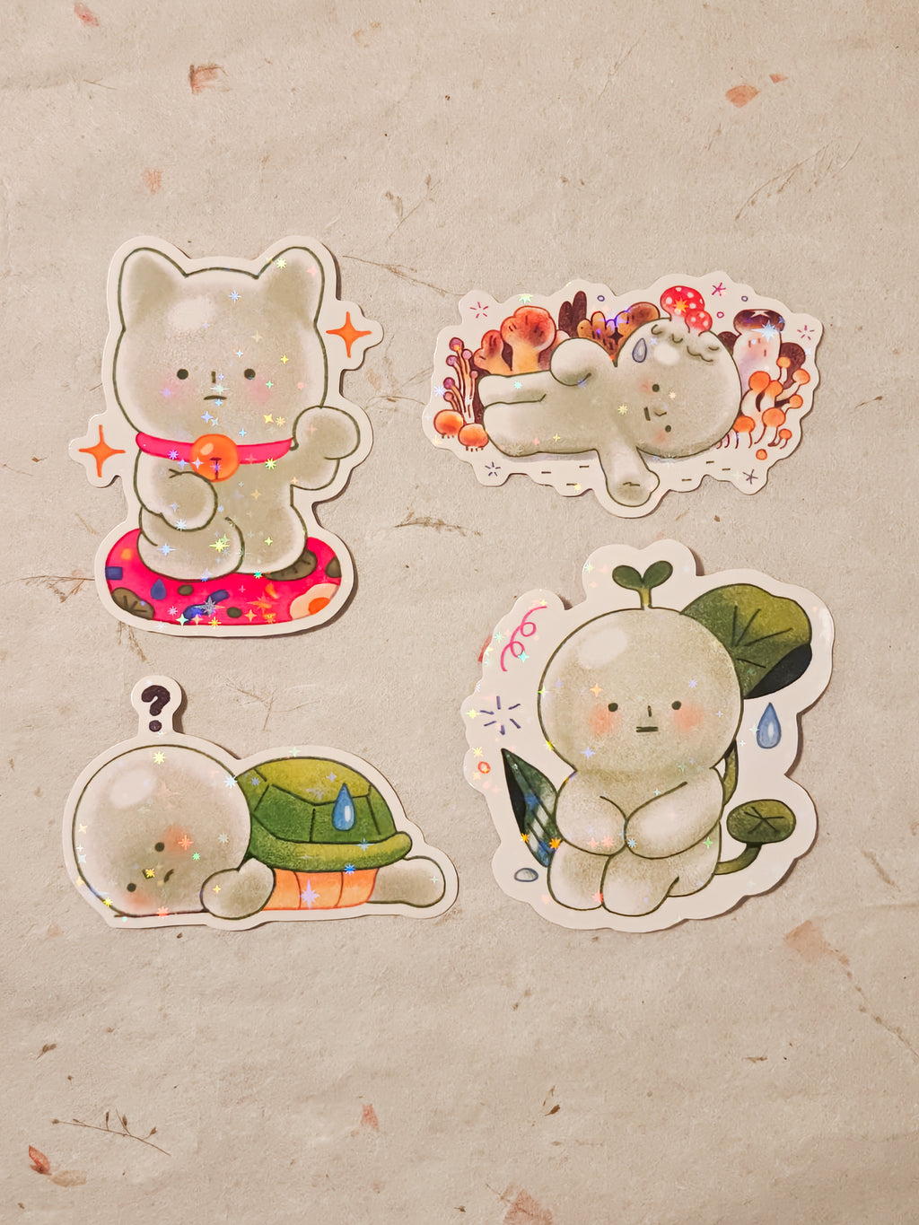 Holographic Smiski Vinyl Die-Cut Sticker Pack