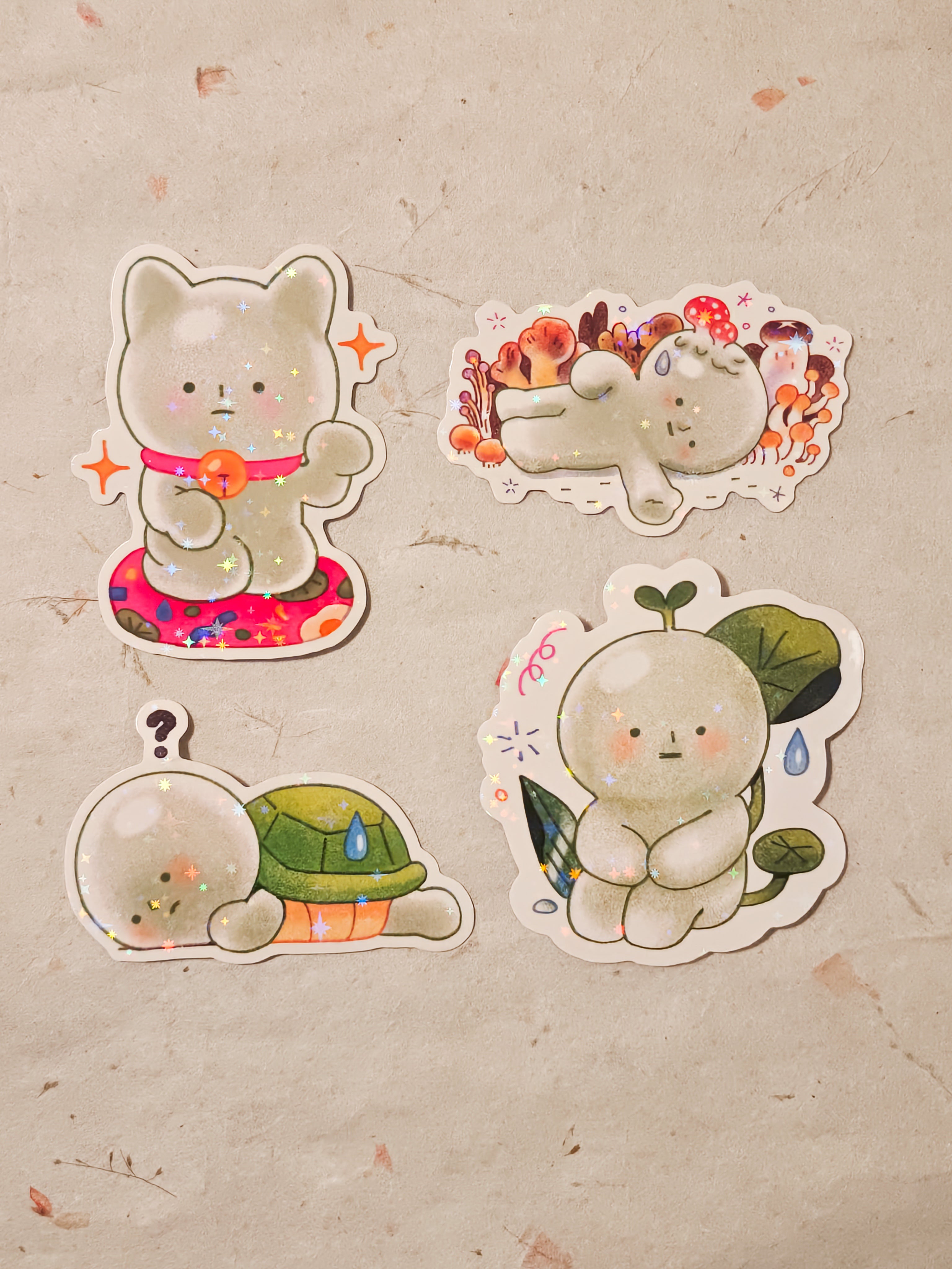 Holographic Smiski Vinyl Die-Cut Sticker Pack