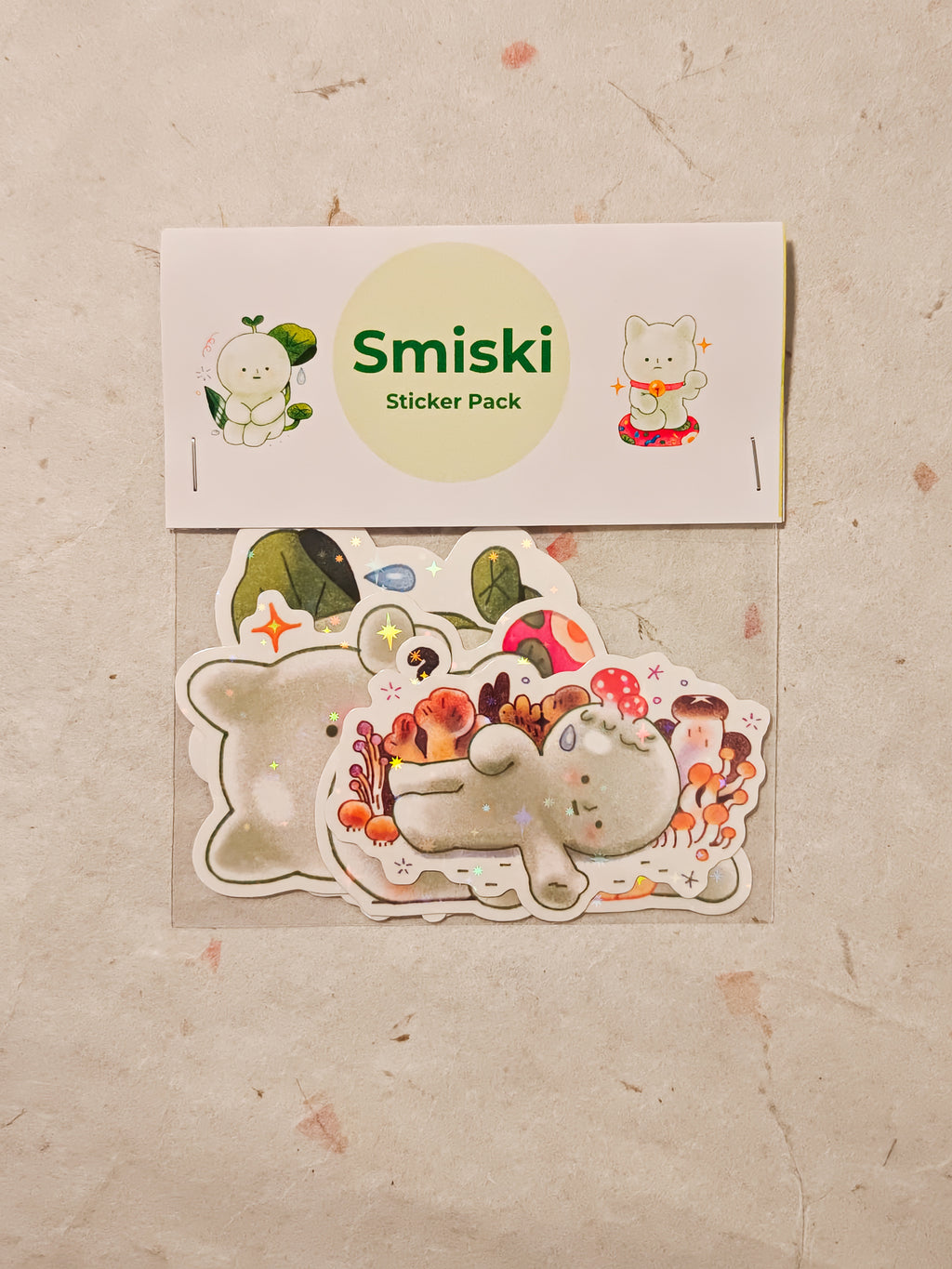 Holographic Smiski Vinyl Die-Cut Sticker Pack