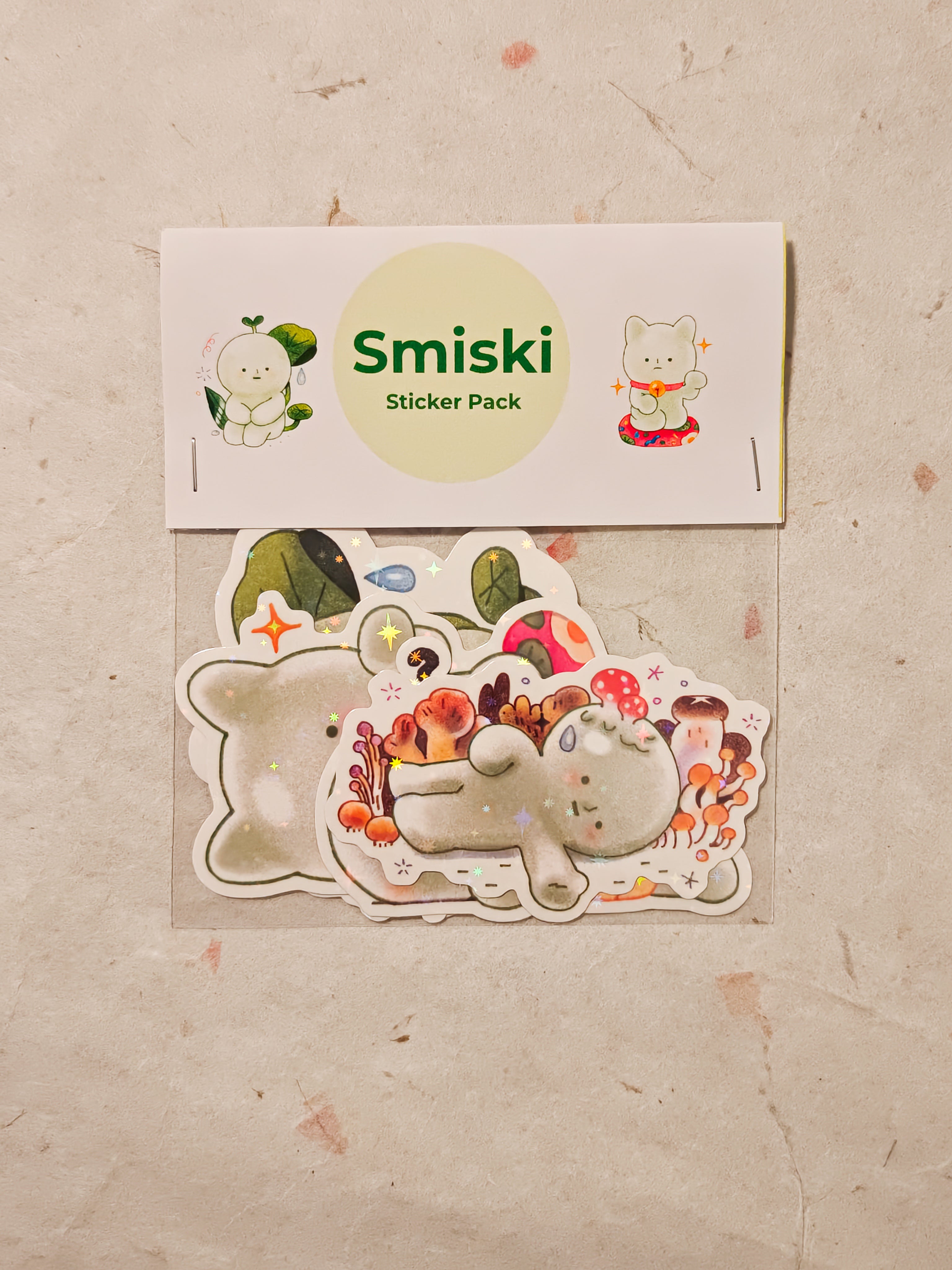 Holographic Smiski Vinyl Die-Cut Sticker Pack