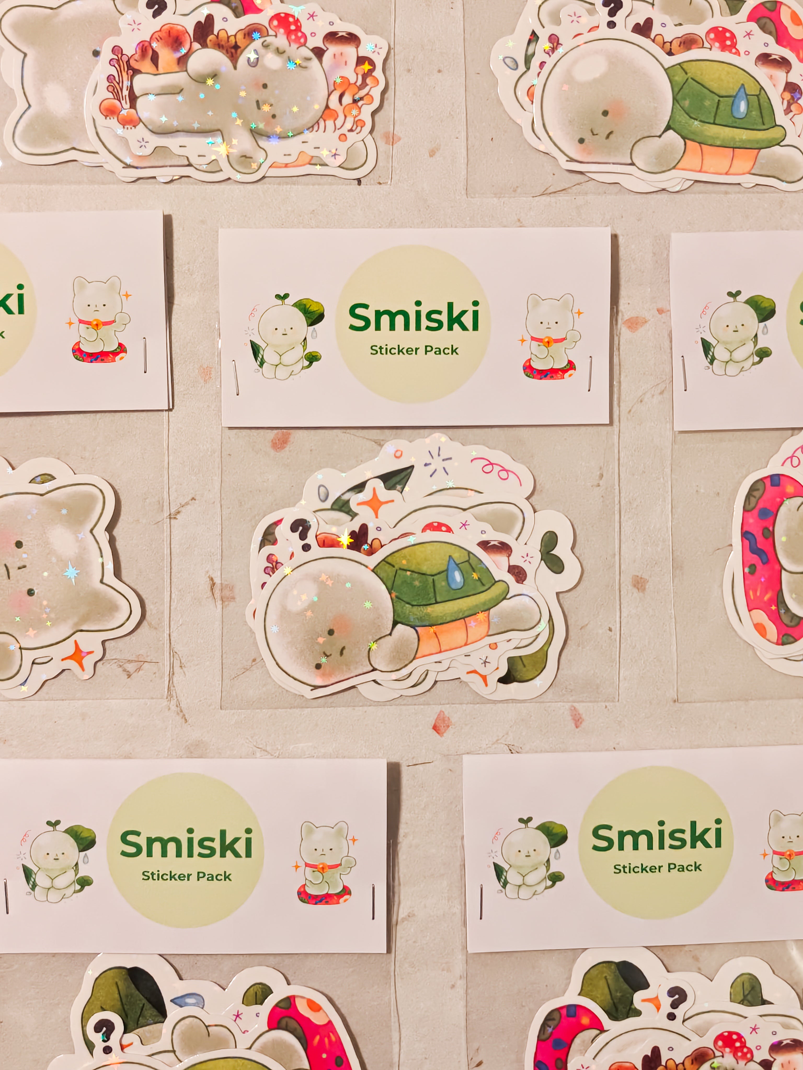 Holographic Smiski Vinyl Die-Cut Sticker Pack