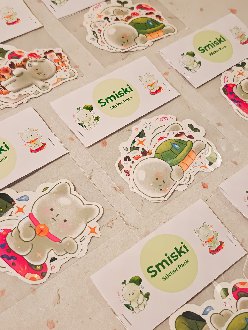 Holographic Smiski Vinyl Die-Cut Sticker Pack