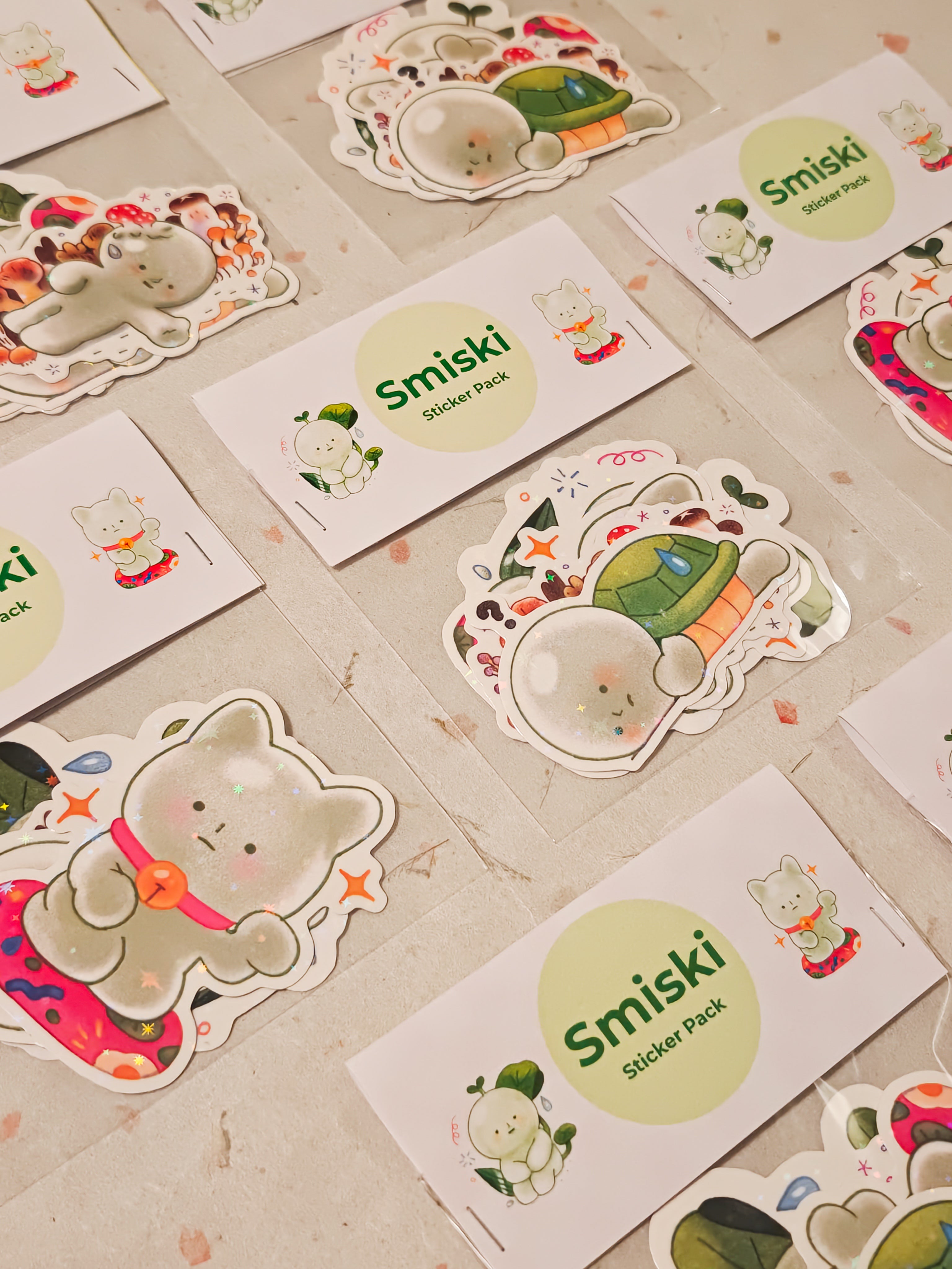 Holographic Smiski Vinyl Die-Cut Sticker Pack
