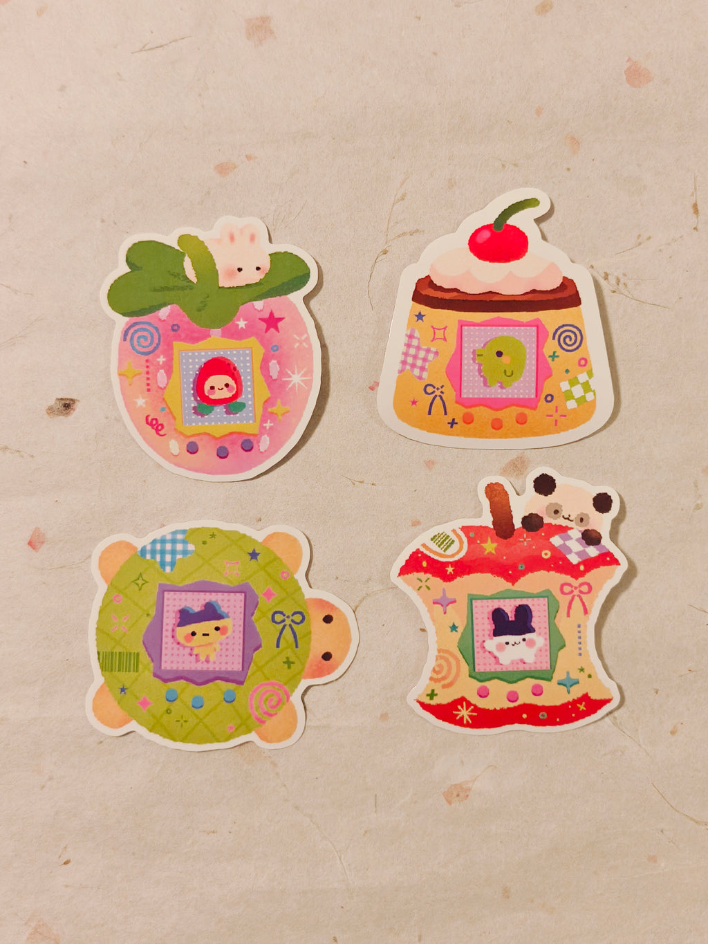 Glossy Tamagotchi Vinyl Die-Cut Sticker Pack