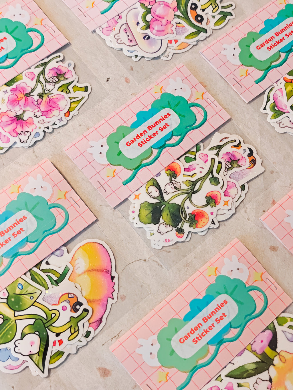 Garden Bunnies Vinyl Die-Cut Sticker Pack