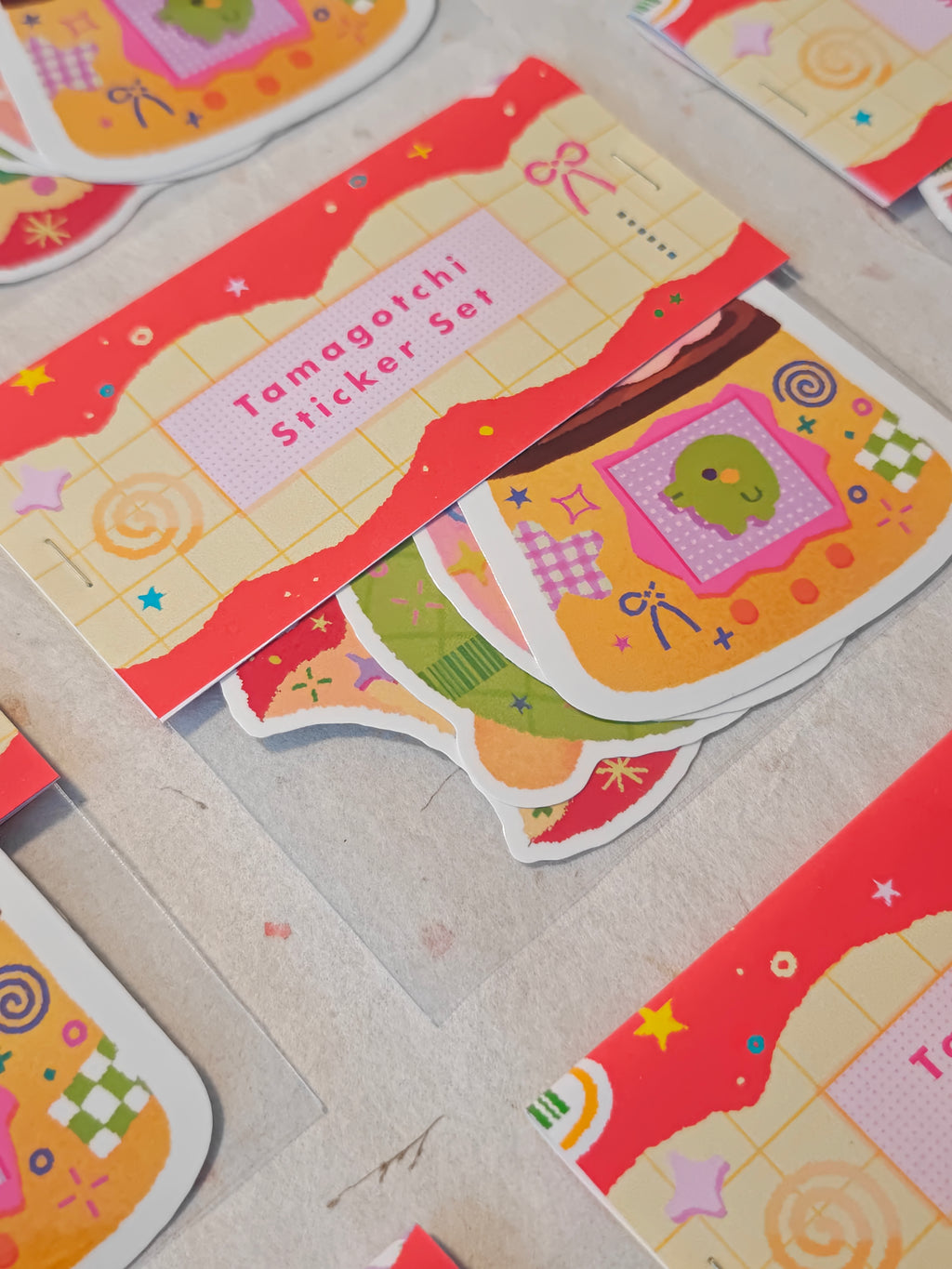 Glossy Tamagotchi Vinyl Die-Cut Sticker Pack
