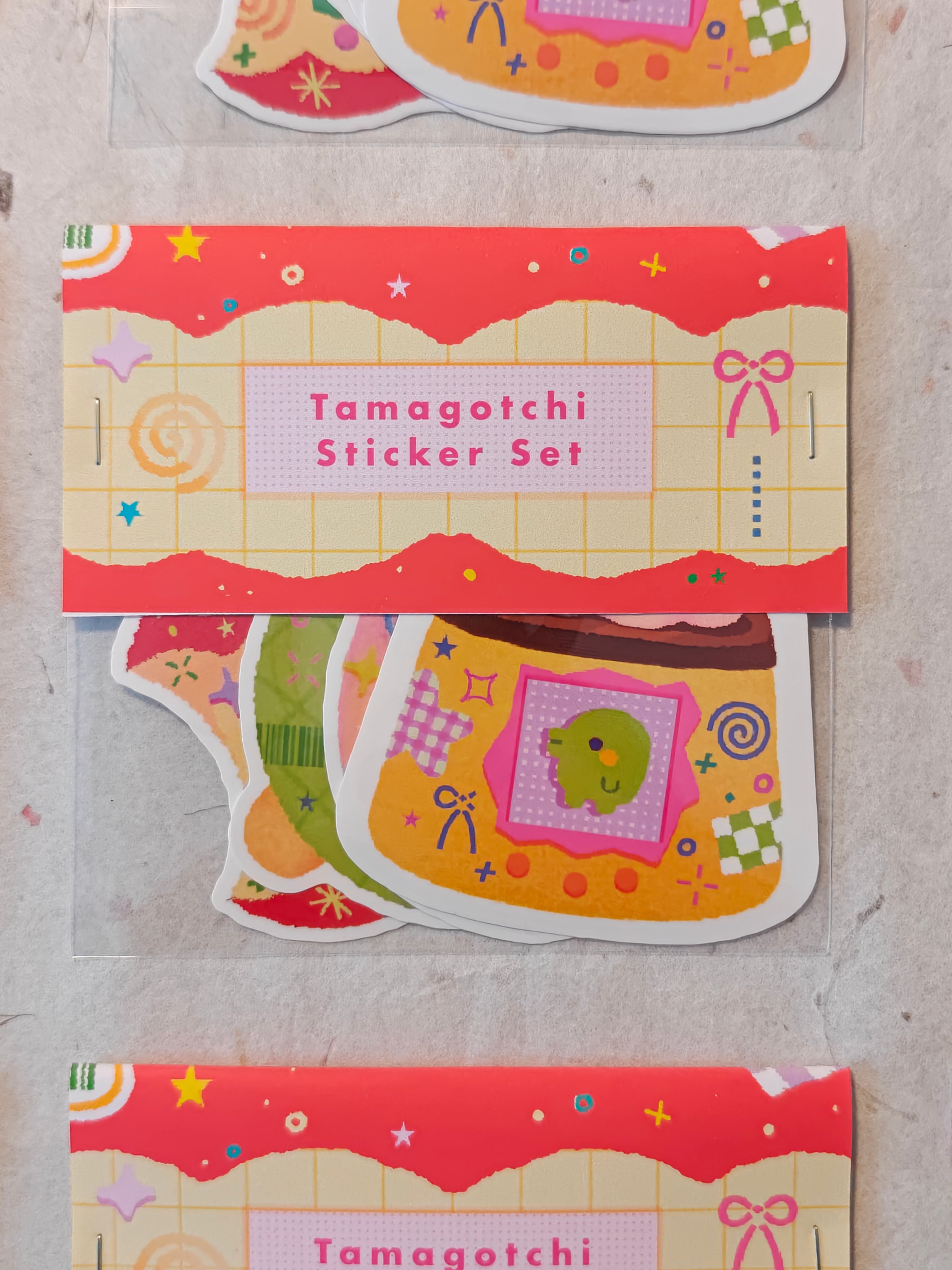 Glossy Tamagotchi Vinyl Die-Cut Sticker Pack