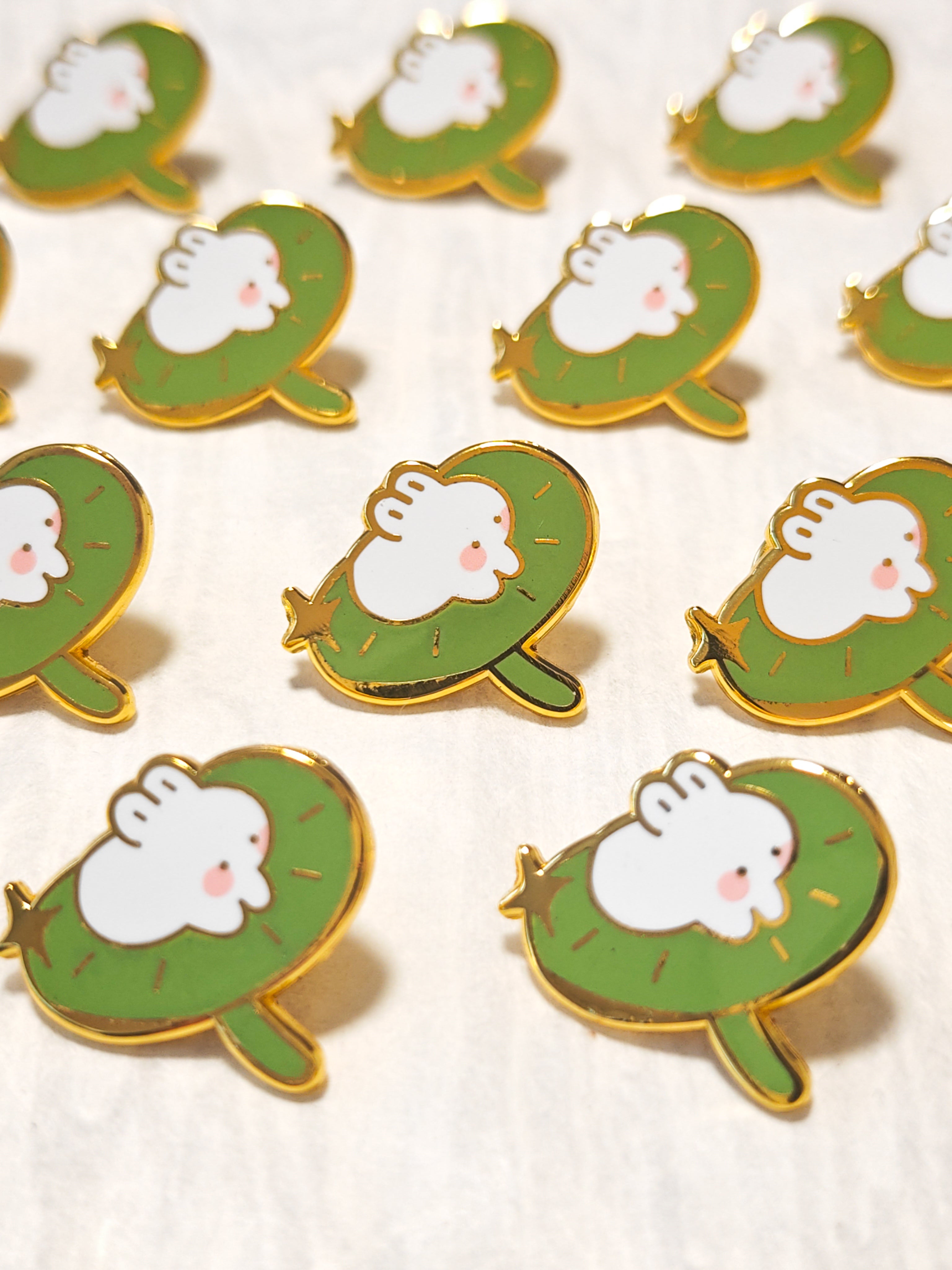 Lotus Bunny Enamel Pin