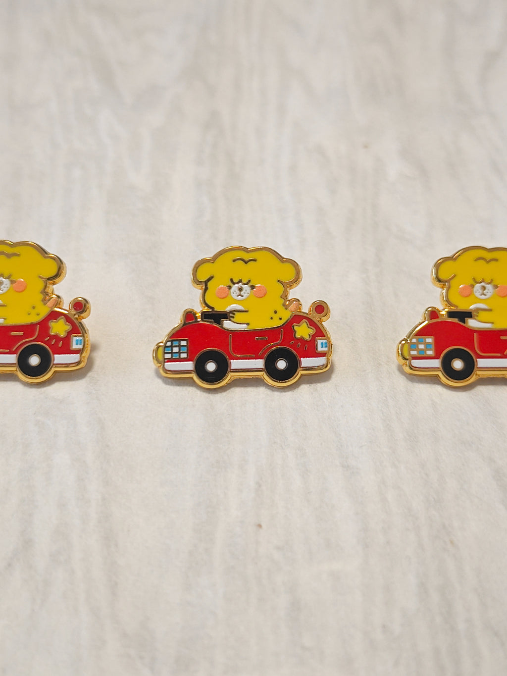 Mini Driving Race Car Enamel Pin