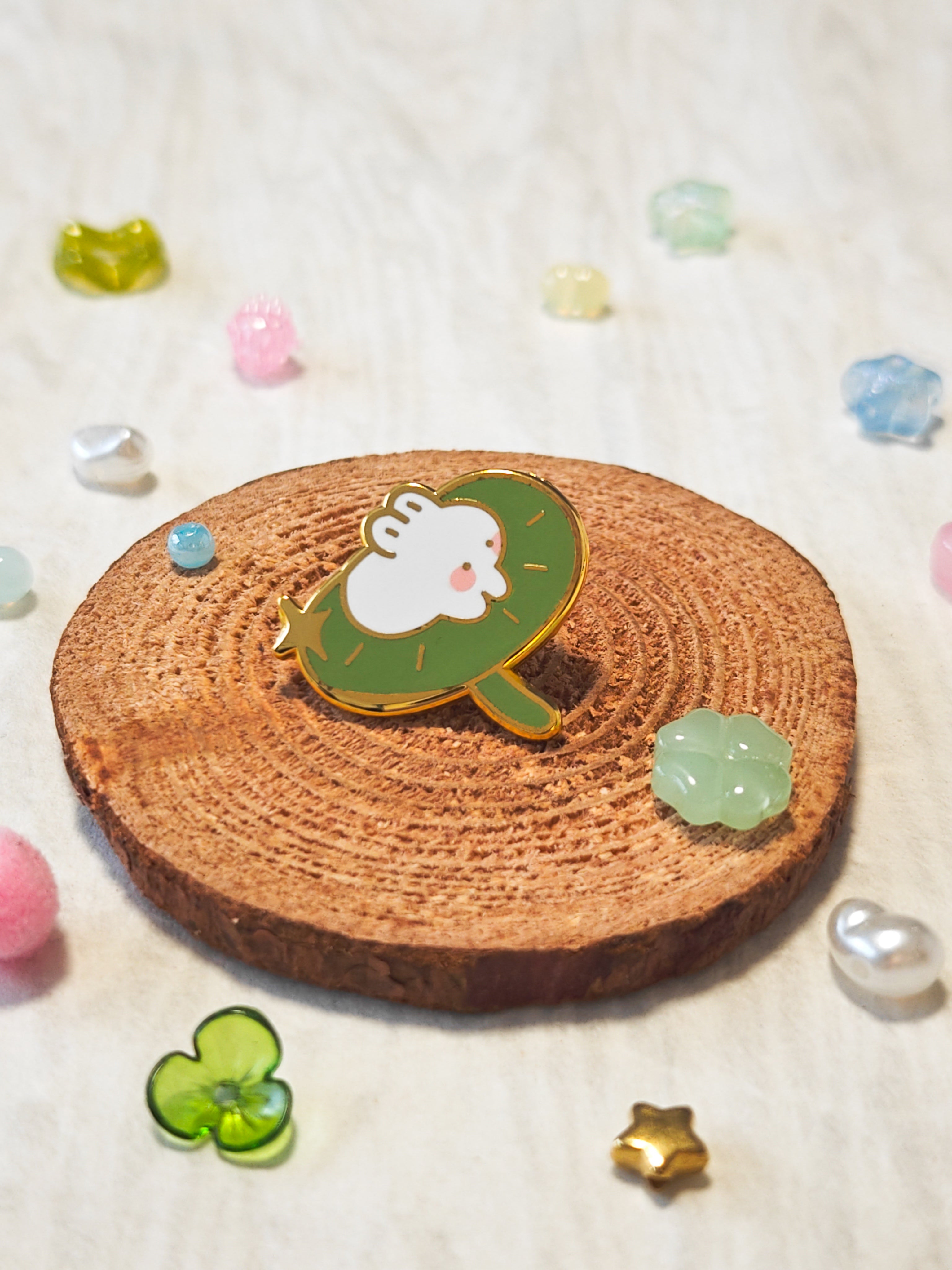 Lotus Bunny Enamel Pin