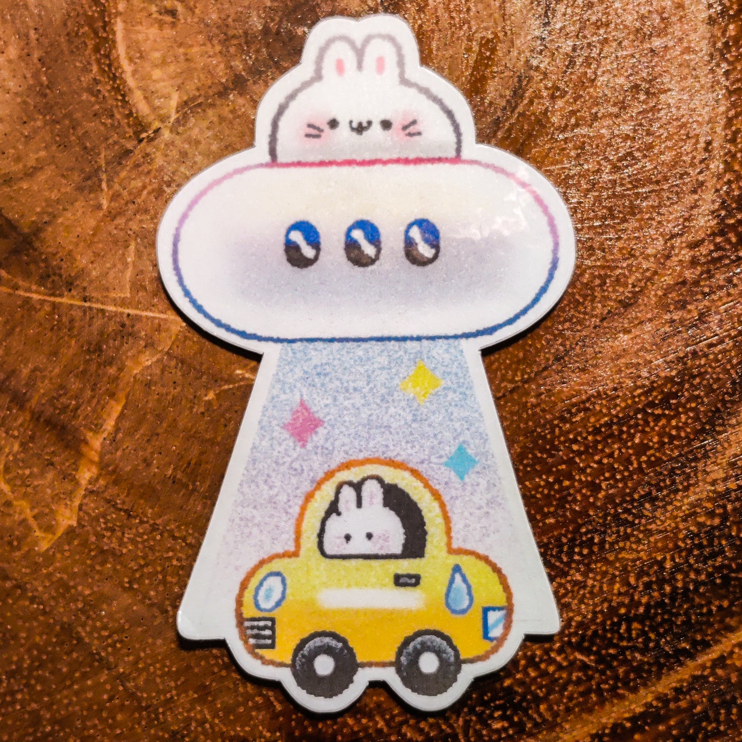 Bunny UFO Sticker