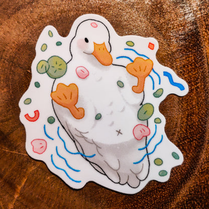 White Duck Sticker