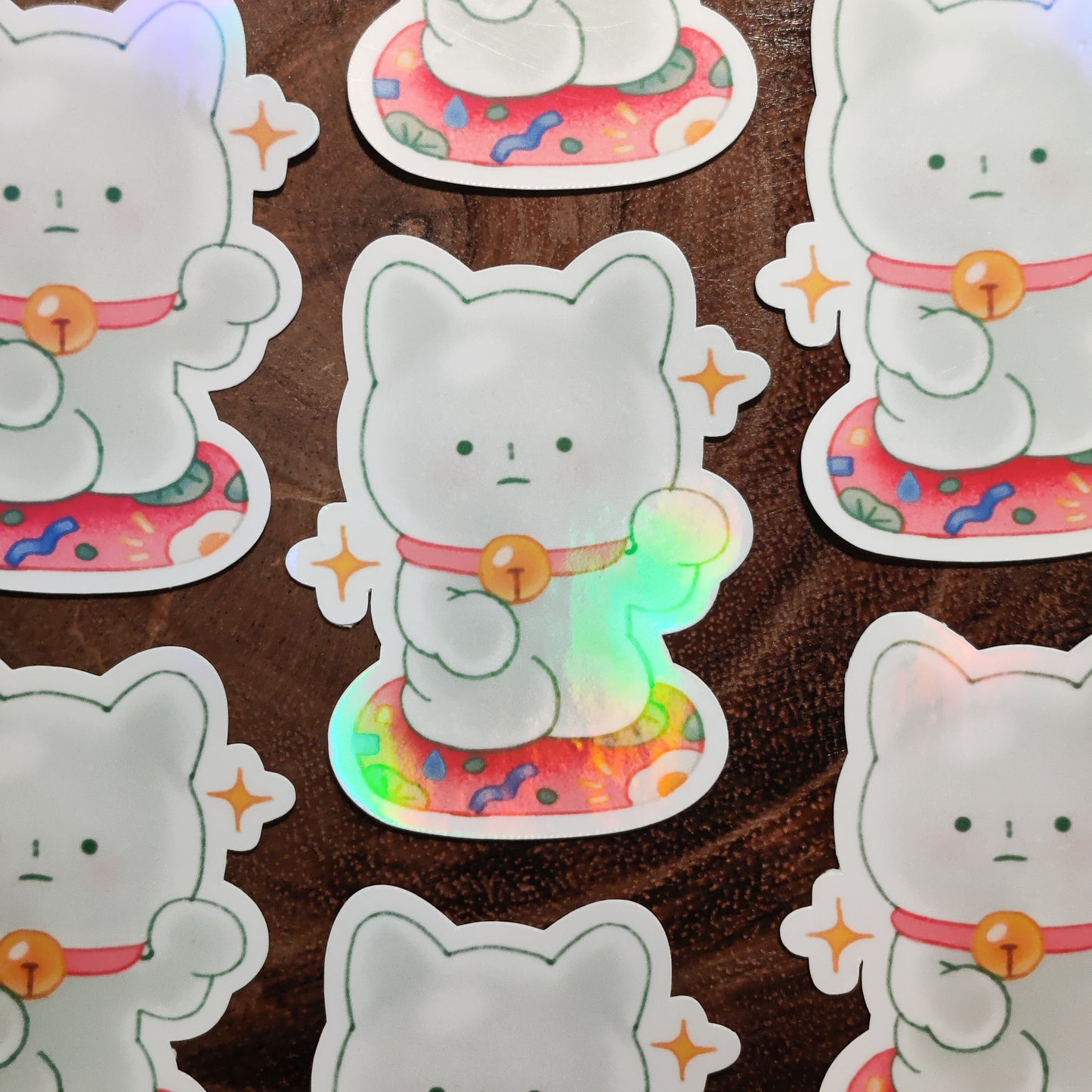 Smiski Fortune Cat Sticker