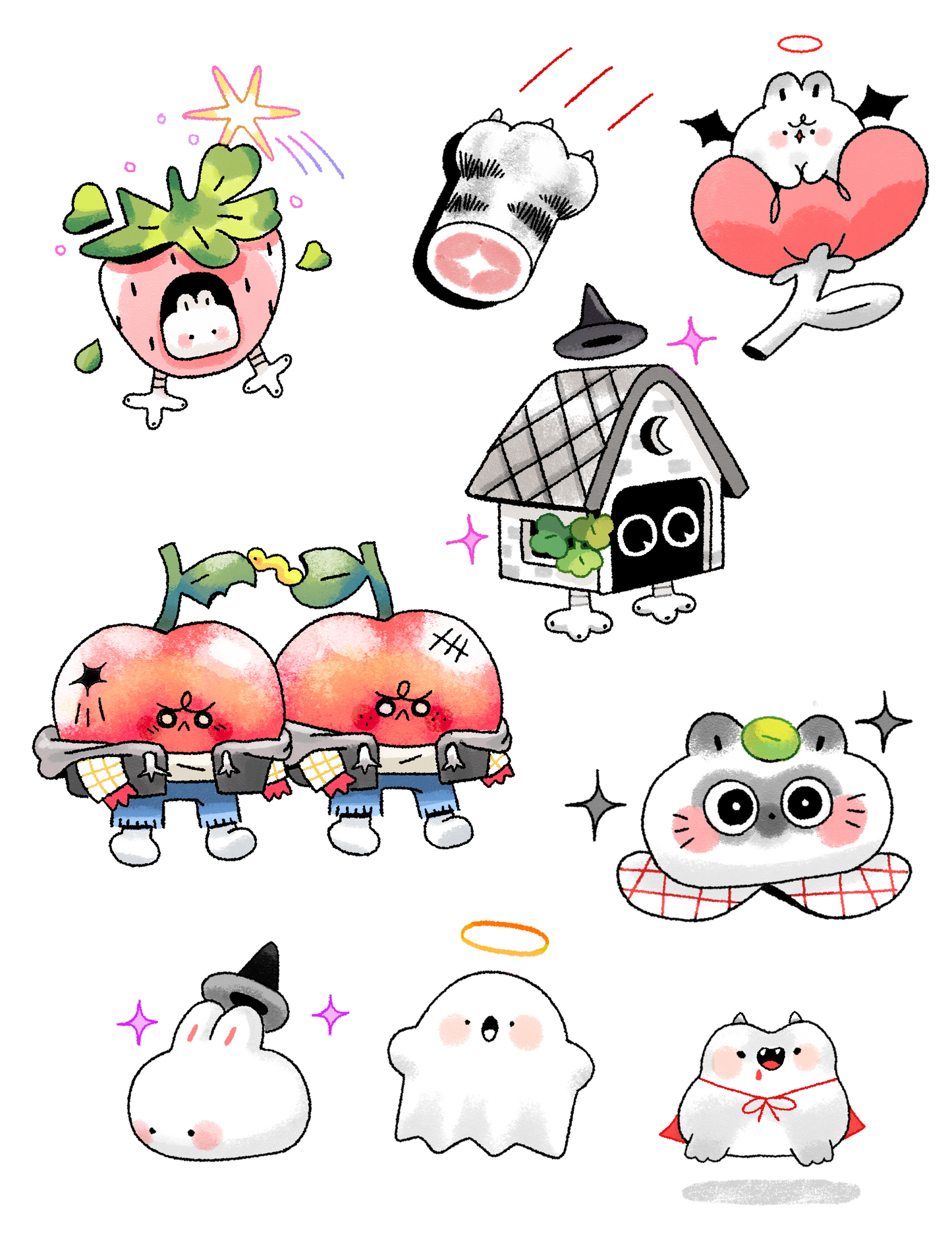 Halloweenie Clear Sticker Sheet