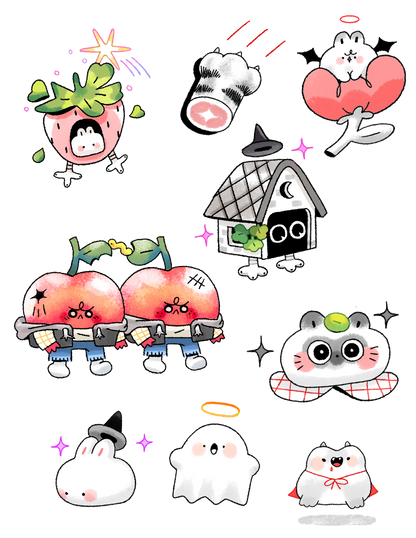 Halloweenie Clear Sticker Sheet