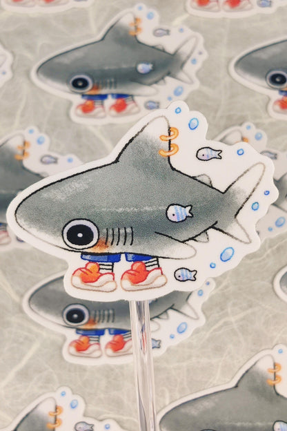 Cute Sneakerhead Shark Sticker