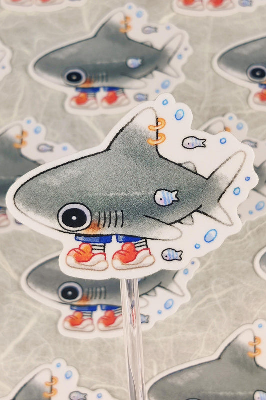 Cute Sneakerhead Shark Sticker