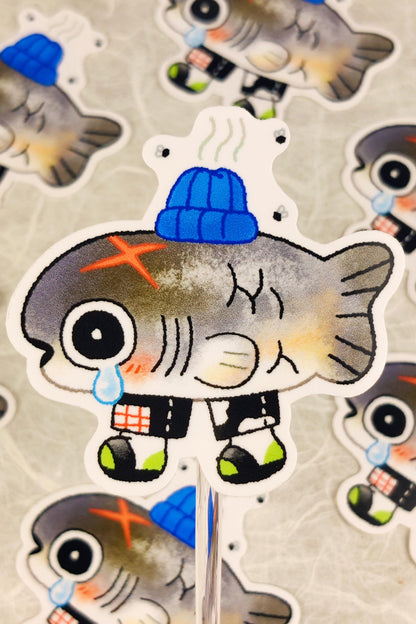 Cute Die-Cut Stinky Fish Sticker