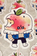 Glossy Rotten Apple Vinyl Sticker