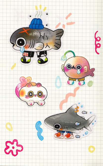 Cute Sneakerhead Shark Sticker