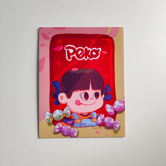 Peko Milky Girl Mini Print