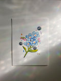 Soot Sprites Forget Me Not Mini Textured Art Print