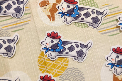 Cute Cowboy Weiner Dog Sticker