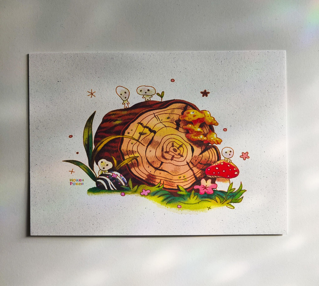 Mini Art Print of Kodamas (forest spirit)